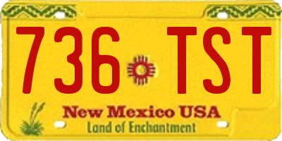 NM license plate 736TST