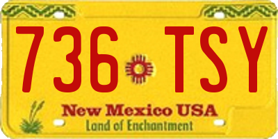 NM license plate 736TSY