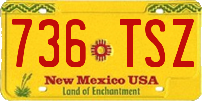 NM license plate 736TSZ