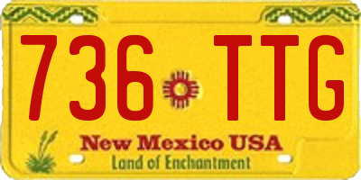 NM license plate 736TTG