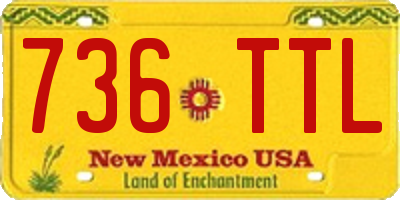 NM license plate 736TTL