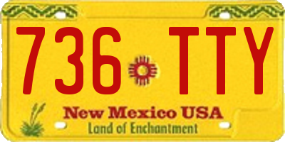 NM license plate 736TTY