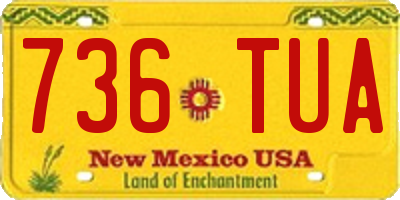 NM license plate 736TUA