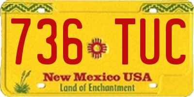 NM license plate 736TUC