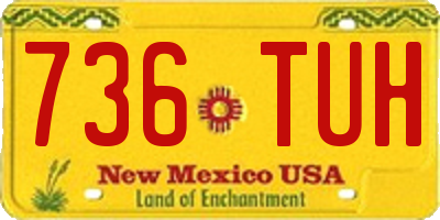 NM license plate 736TUH
