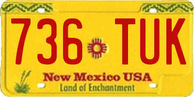 NM license plate 736TUK