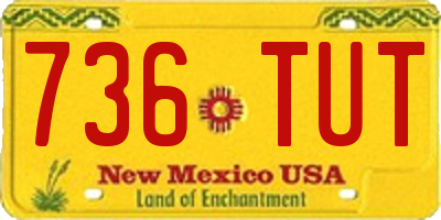 NM license plate 736TUT