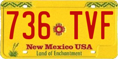 NM license plate 736TVF