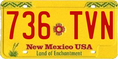 NM license plate 736TVN