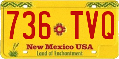 NM license plate 736TVQ
