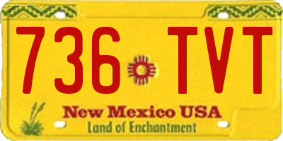NM license plate 736TVT