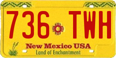 NM license plate 736TWH