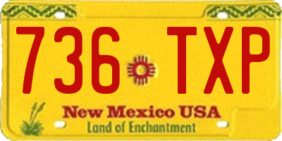 NM license plate 736TXP