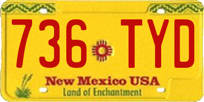 NM license plate 736TYD