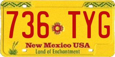 NM license plate 736TYG