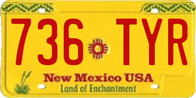 NM license plate 736TYR