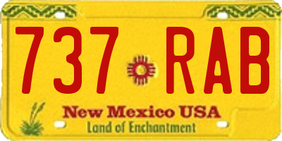 NM license plate 737RAB