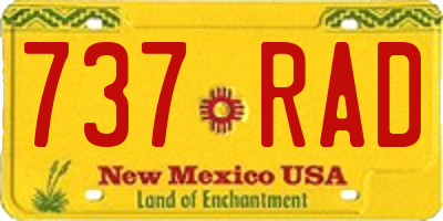 NM license plate 737RAD