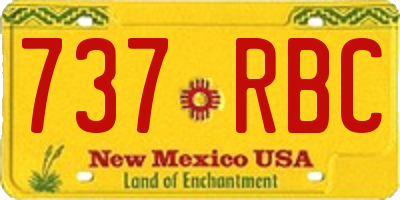 NM license plate 737RBC