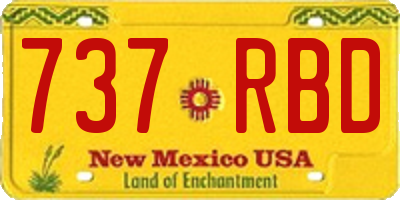NM license plate 737RBD