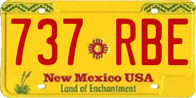 NM license plate 737RBE