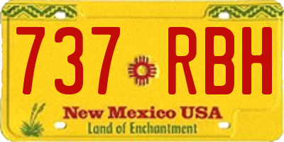 NM license plate 737RBH