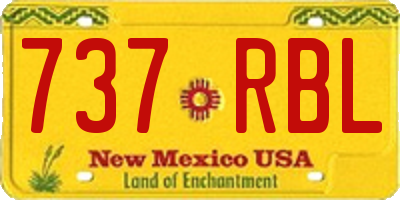 NM license plate 737RBL