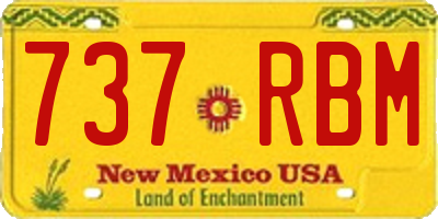 NM license plate 737RBM