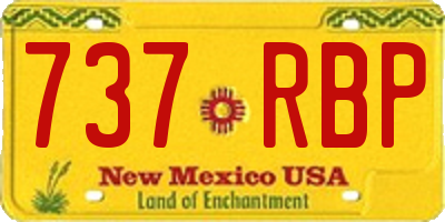 NM license plate 737RBP