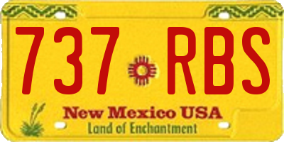 NM license plate 737RBS
