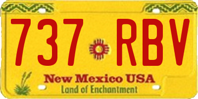 NM license plate 737RBV