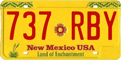 NM license plate 737RBY