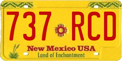 NM license plate 737RCD