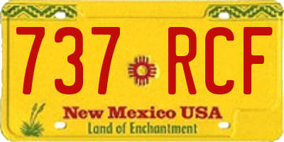 NM license plate 737RCF