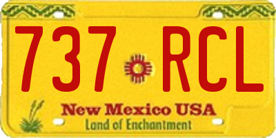 NM license plate 737RCL