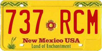 NM license plate 737RCM