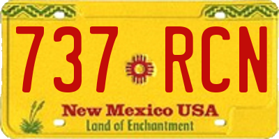 NM license plate 737RCN
