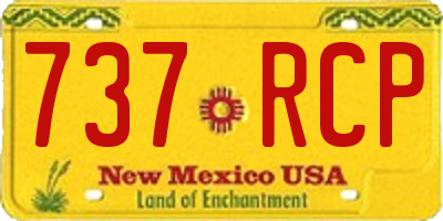 NM license plate 737RCP