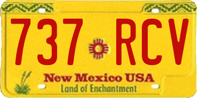NM license plate 737RCV