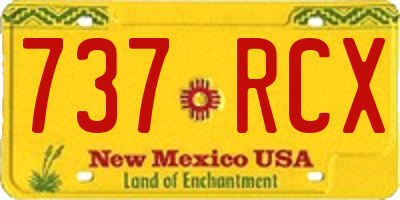 NM license plate 737RCX