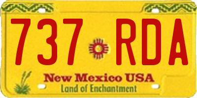 NM license plate 737RDA