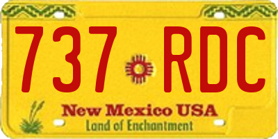NM license plate 737RDC