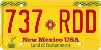 NM license plate 737RDD
