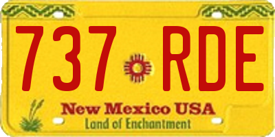 NM license plate 737RDE