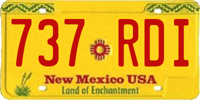 NM license plate 737RDI