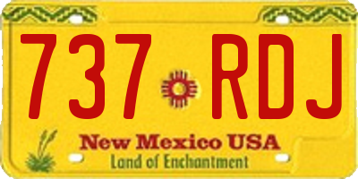 NM license plate 737RDJ