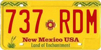 NM license plate 737RDM