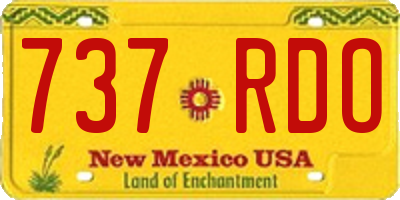 NM license plate 737RDO