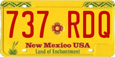 NM license plate 737RDQ