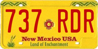 NM license plate 737RDR